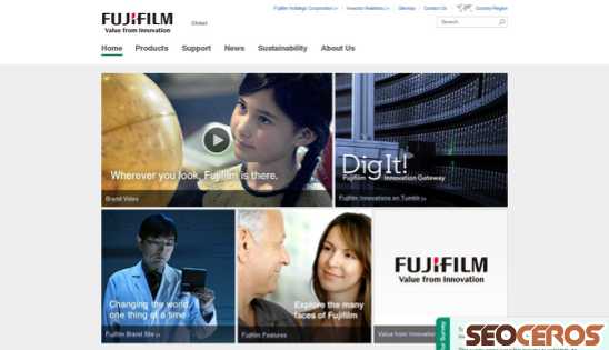 fujifilm.com desktop preview