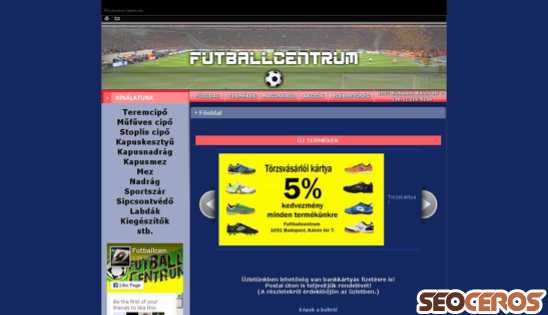 futballcentrum.hu desktop náhľad obrázku