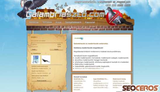 galambriaszto.com desktop előnézeti kép