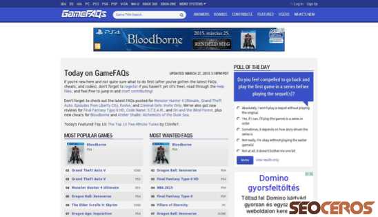 gamefaqs.com desktop preview