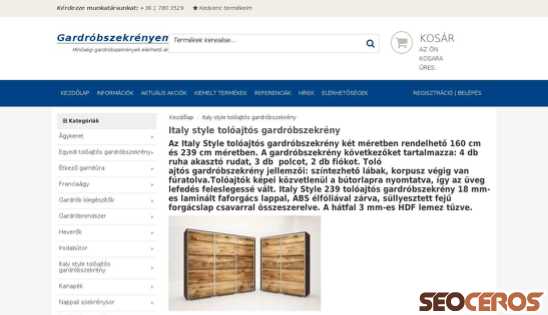 gardrobszekrenyem.hu/kategoria/4/Italy-style-toloajtos-gardrobszekrenyek desktop náhľad obrázku