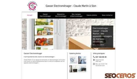 gasserelectromenager.ch desktop förhandsvisning