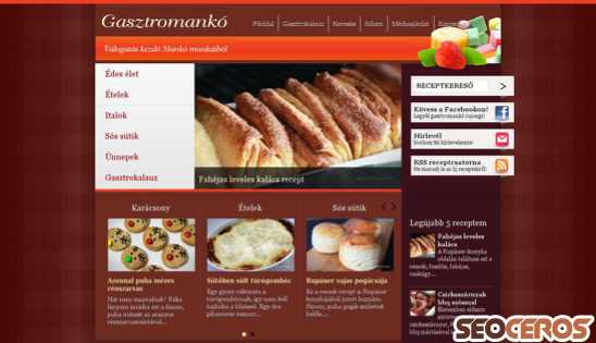 gasztromanko.hu desktop előnézeti kép