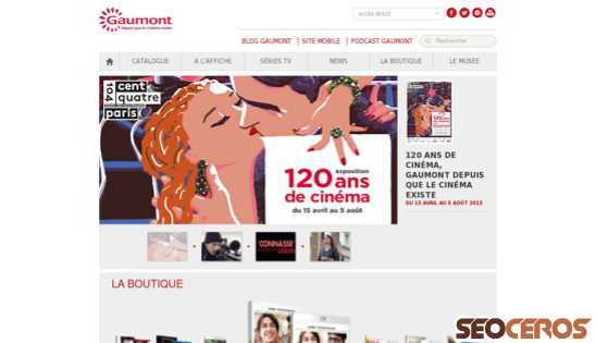 gaumont.fr desktop förhandsvisning