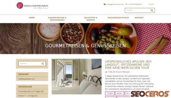genussreisen.de/en/kulinarische-reisen-weltweit/topic/apulien-524 desktop előnézeti kép