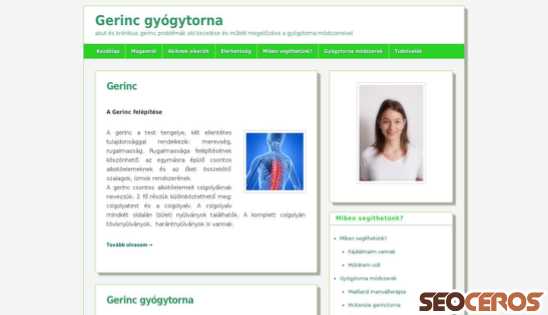 gerinc-gyogytorna.hu desktop prikaz slike