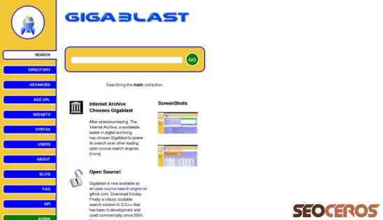 gigablast.com desktop előnézeti kép