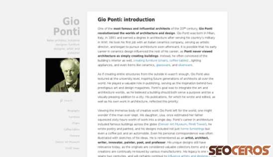 gioponti.com desktop previzualizare