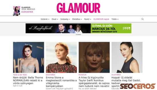 glamouronline.hu desktop obraz podglądowy
