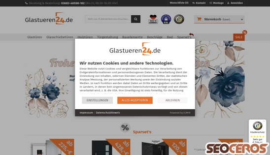 glastueren24.de desktop Vorschau