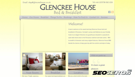 glencreehouse.co.uk desktop náhľad obrázku