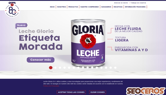 gloria.com.pe desktop előnézeti kép