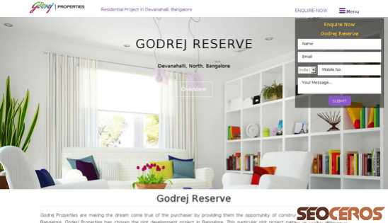 godrejreserve.ind.in desktop náhled obrázku