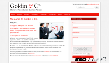 goldin.co.uk desktop náhled obrázku