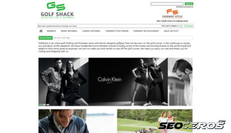 golfshack.co.uk desktop förhandsvisning