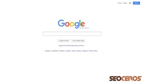 google.co.za desktop preview