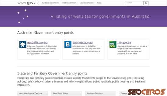 gov.au desktop náhľad obrázku