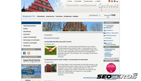 greifswald.de desktop förhandsvisning