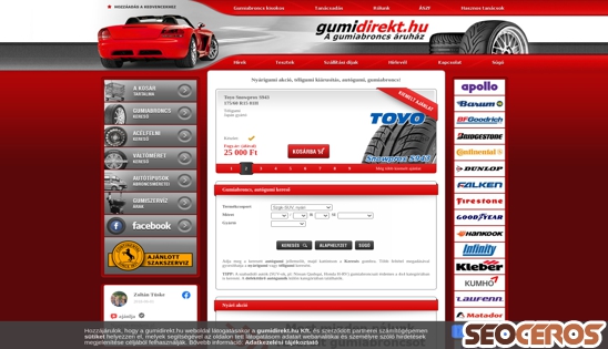 gumidirekt.hu desktop előnézeti kép