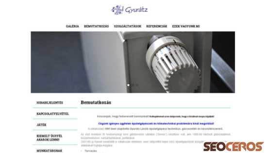 gyuratz.hu desktop náhled obrázku