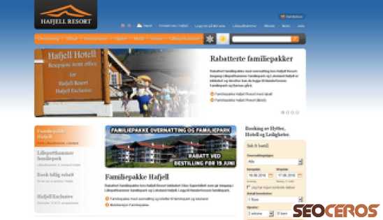 hafjellresort.no desktop náhled obrázku