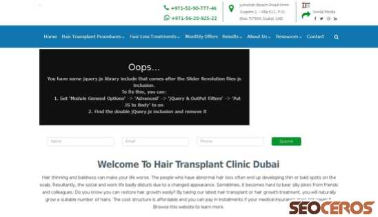 hairtransplantdubai.com desktop náhled obrázku