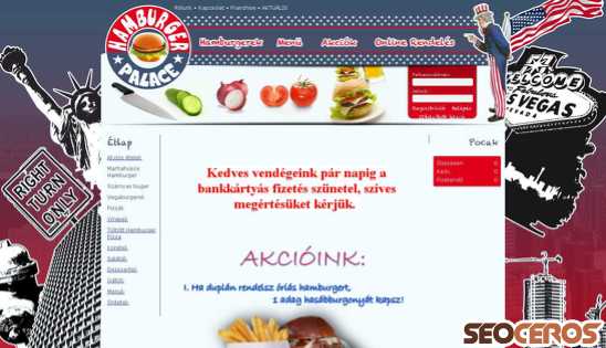 hamburgerpalace.hu desktop náhľad obrázku