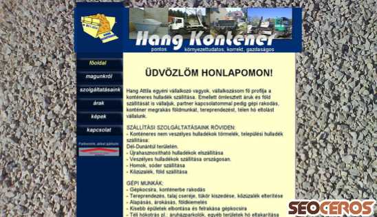 hangkontener.hu desktop náhľad obrázku