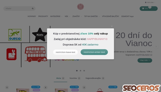 happybunny.sk desktop previzualizare