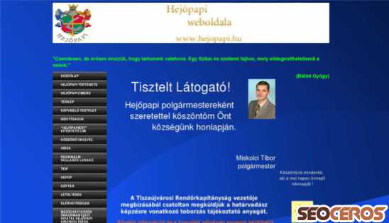 hejopapi.hu desktop előnézeti kép