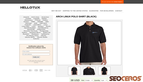 hellotux.com/arch_polo_shirt_black desktop előnézeti kép
