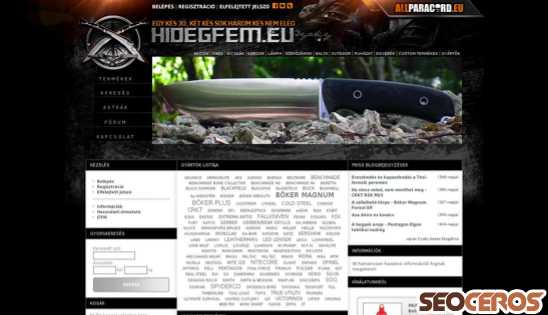 hidegfem.eu desktop náhľad obrázku