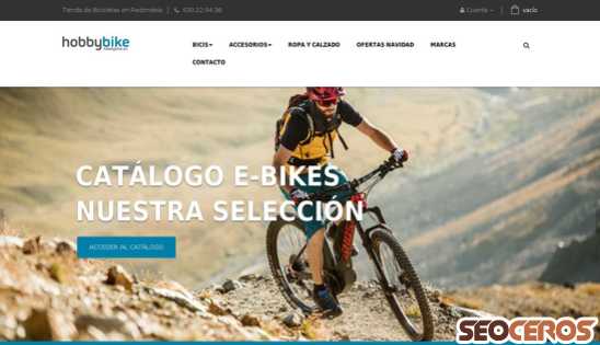 hobby-bike.es desktop förhandsvisning