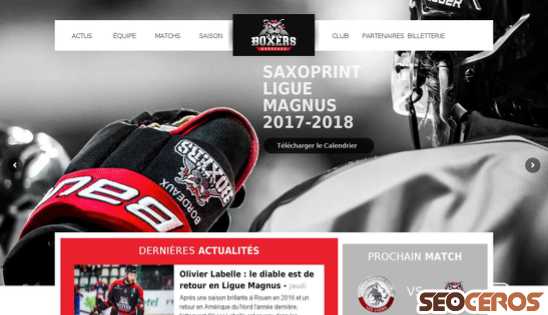 hockey-boxers-de-bordeaux.fr desktop náhľad obrázku