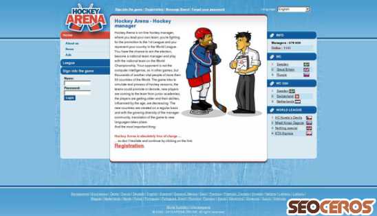 hockeyarena.net desktop प्रीव्यू 