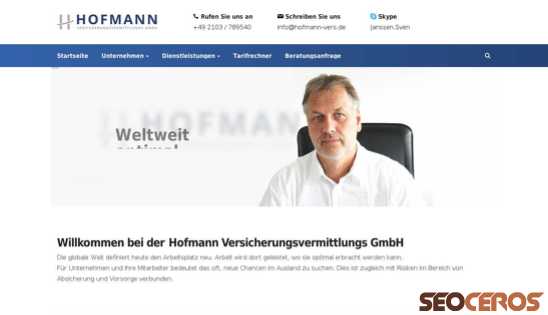hofmann-vers.de desktop náhled obrázku