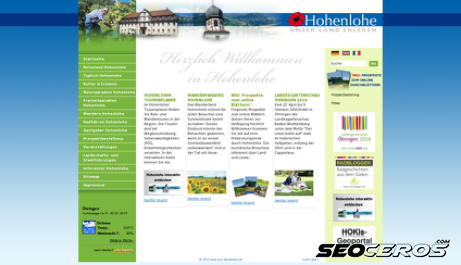hohenlohe.de desktop előnézeti kép