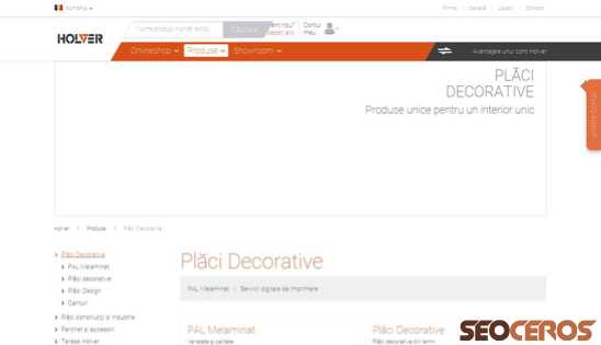 holver.ro/produse/placi-decorative desktop előnézeti kép