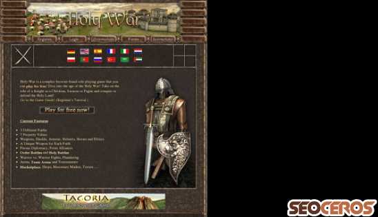 holy-war.net desktop előnézeti kép