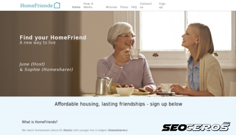 homefriends.co.uk desktop previzualizare