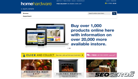 homehardware.co.uk desktop förhandsvisning