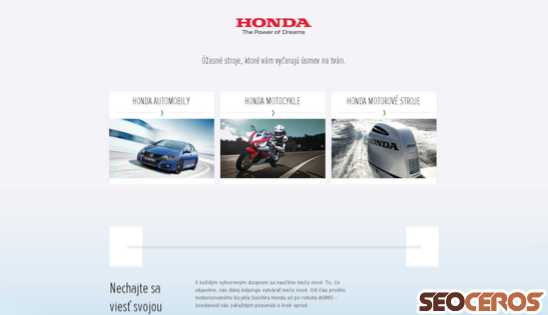 honda.sk desktop előnézeti kép