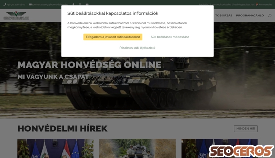honvedelem.hu desktop előnézeti kép