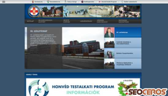 honvedkorhaz.hu desktop náhľad obrázku