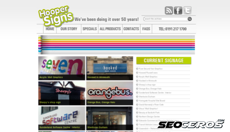 hoopersigns.co.uk desktop előnézeti kép