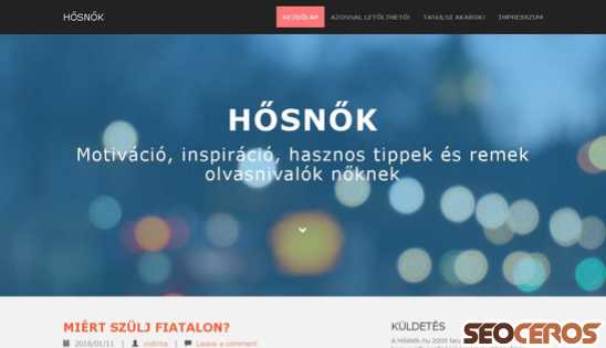 hosnok.hu desktop preview