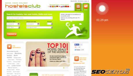 hostelsclub.com desktop náhľad obrázku