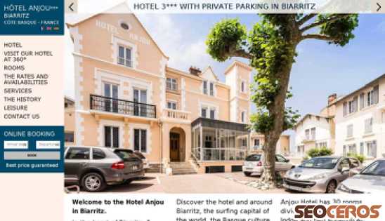 hotel-anjou-biarritz.com desktop förhandsvisning