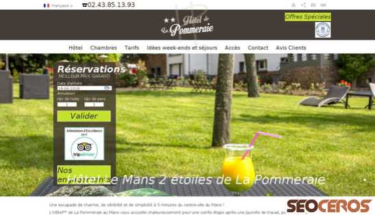 hotel-de-la-pommeraie.com desktop previzualizare