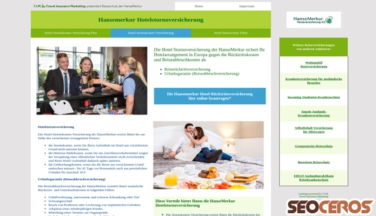 hotel-stornokosten-versicherung.de/hotelstornoversicherung.html desktop előnézeti kép